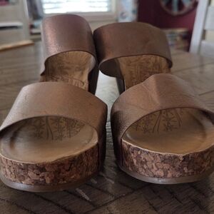 Blowfish Brown/Gold Leather Women's Sandals